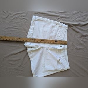 Natural Reflections White Distressed Women’s Jean Shorts